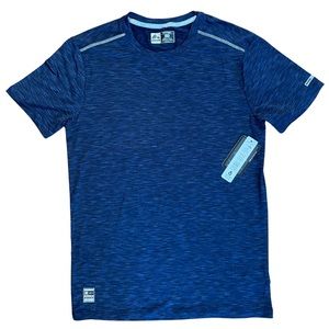 NWT RBX Moisture Wicking Running Shirt Short Sleeve Active Blue Quick Drying